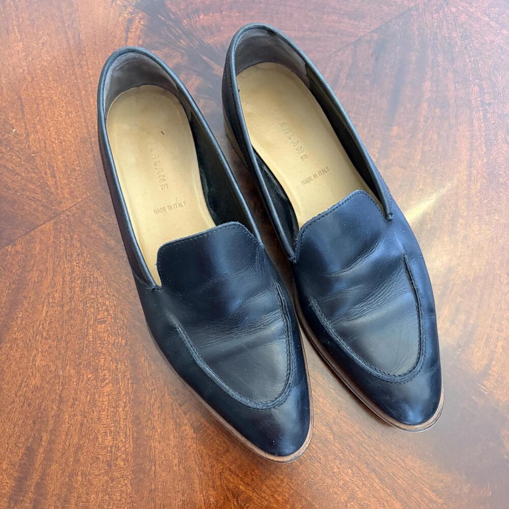 Everlane Loafer Midnight Black Women's Leather Loafers Made in Italy Sz 9